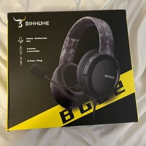 BINNUNE Black Gaming Headset